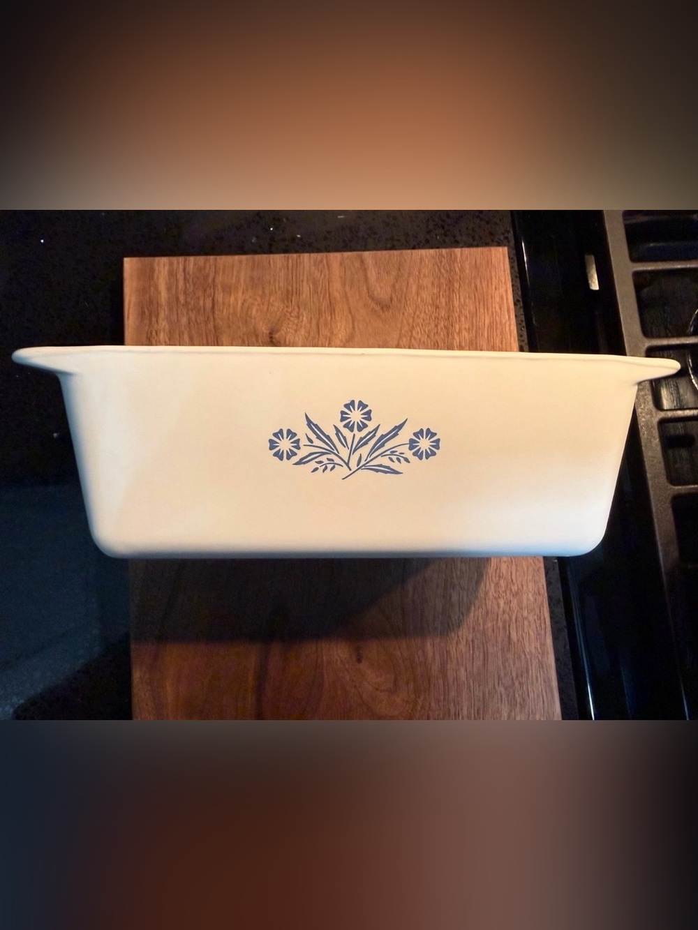 Vintage Corningware blue cornflower loaf pan